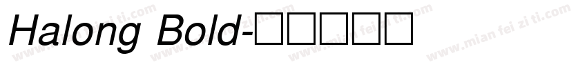 Halong Bold字体转换